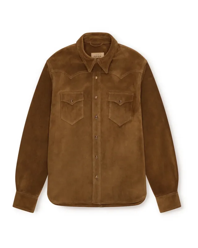 Fortela "Tex"Suede Jacket [RANCH-CRO02] - Brown sold by Private & Co.