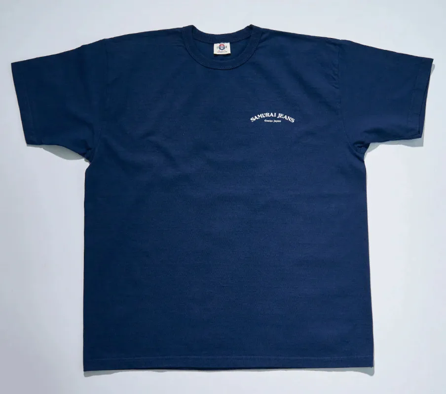 Samurai "Bonsai" Heavyweight T-Shirt - Navy [SJST25-104L] sold by Private & Co.