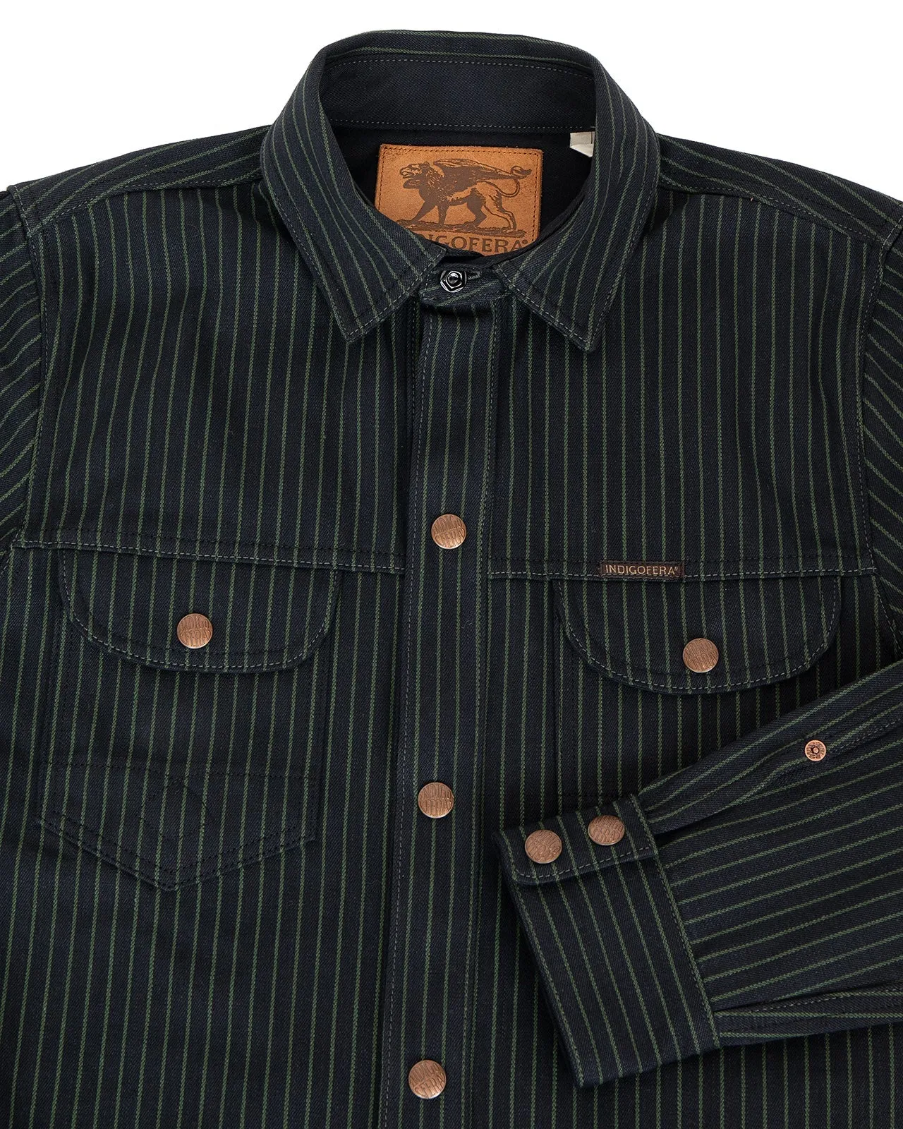 Indigofera Copeland Jacket - Viridescent Stripe sold by Private & Co. product image thumbnail 3