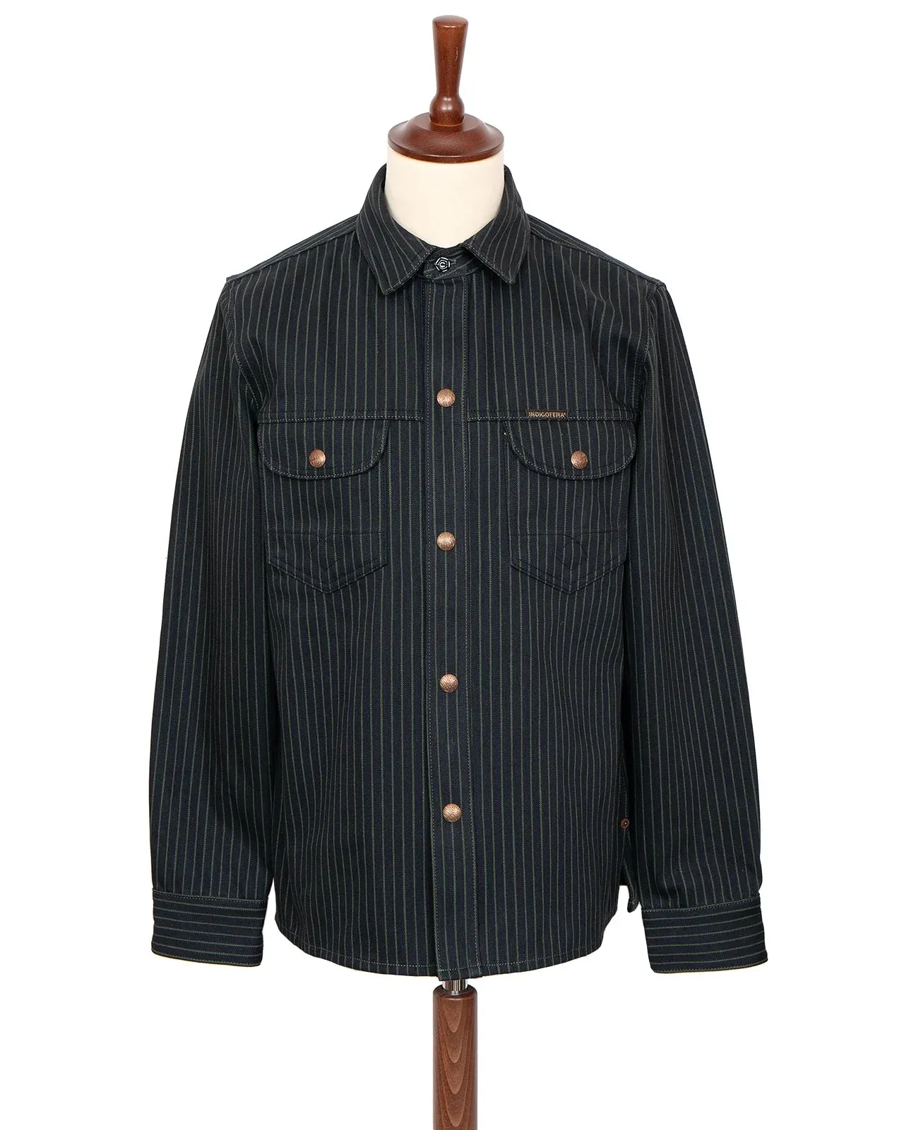 Indigofera Copeland Jacket - Viridescent Stripe sold by Private & Co.