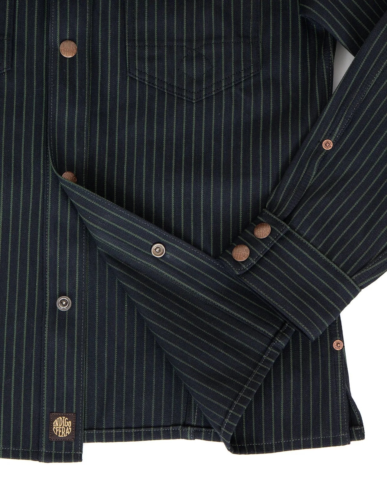 Indigofera Copeland Jacket - Viridescent Stripe sold by Private & Co. product image thumbnail 4