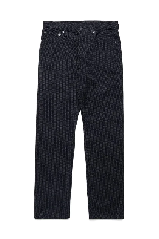 Pure Blue Japan Loose Fit Sashiko Pants - Grey/Black [1170-1-BK] sold by Private & Co.