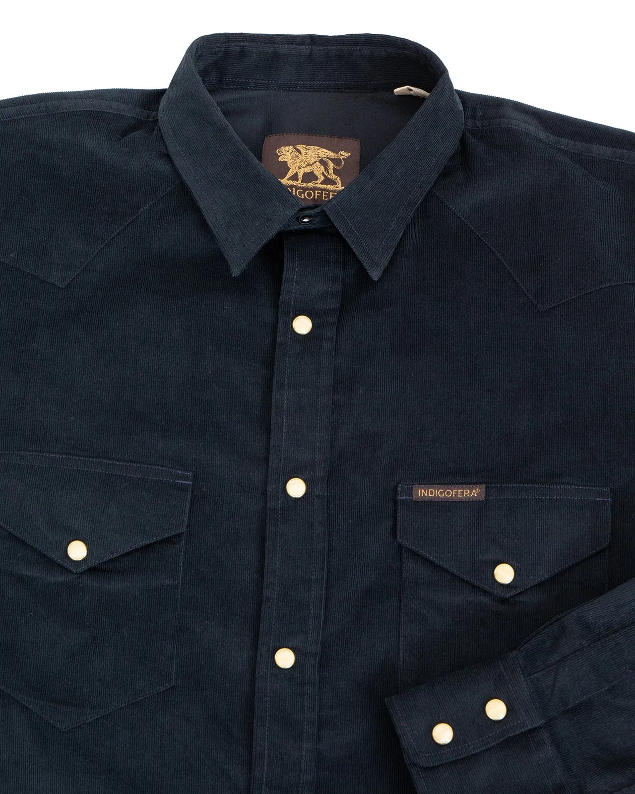 Indigofera Sideras Corduroy Shirt - Navy sold by Private & Co. product image thumbnail 3