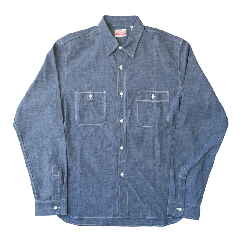 Big John Selvedge Chambray Work Shirt - Indigo sold by Private & Co.