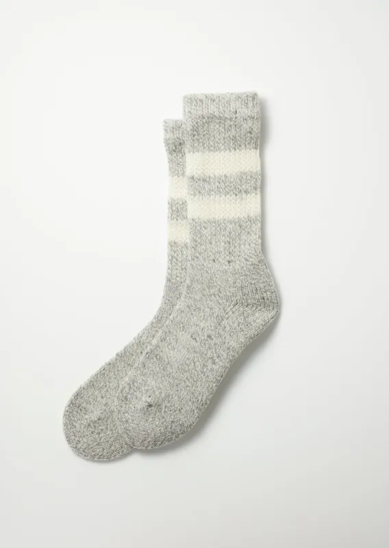 Rototo Retro Winter Sock - Gray/Ivory sold by Private & Co.