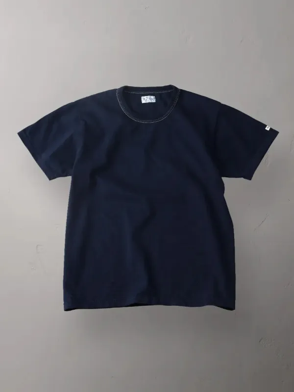 The Flat Head Plain Tee - Navy [FN-THC-001] sold by Private & Co.
