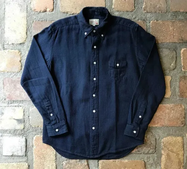 Graph Zero Standard L/S Button-Down Shirt - Indigo sold by Private & Co.