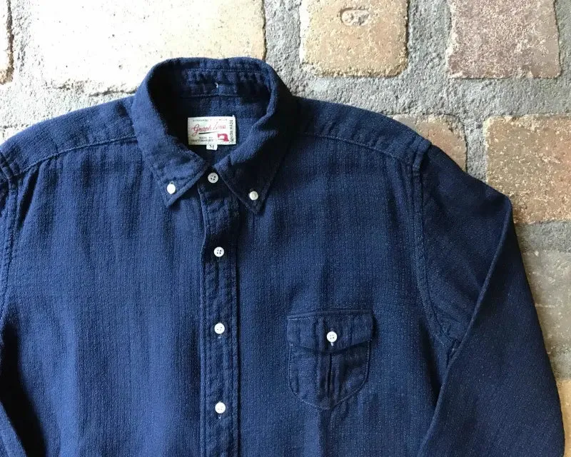 Graph Zero Standard L/S Button-Down Shirt - Indigo sold by Private & Co. product image thumbnail 3