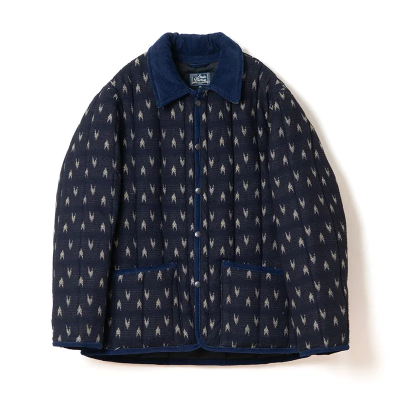 Studio D'Artisan Indigo "Arrow Kasuri" Sashiko Jacket sold by Private & Co.