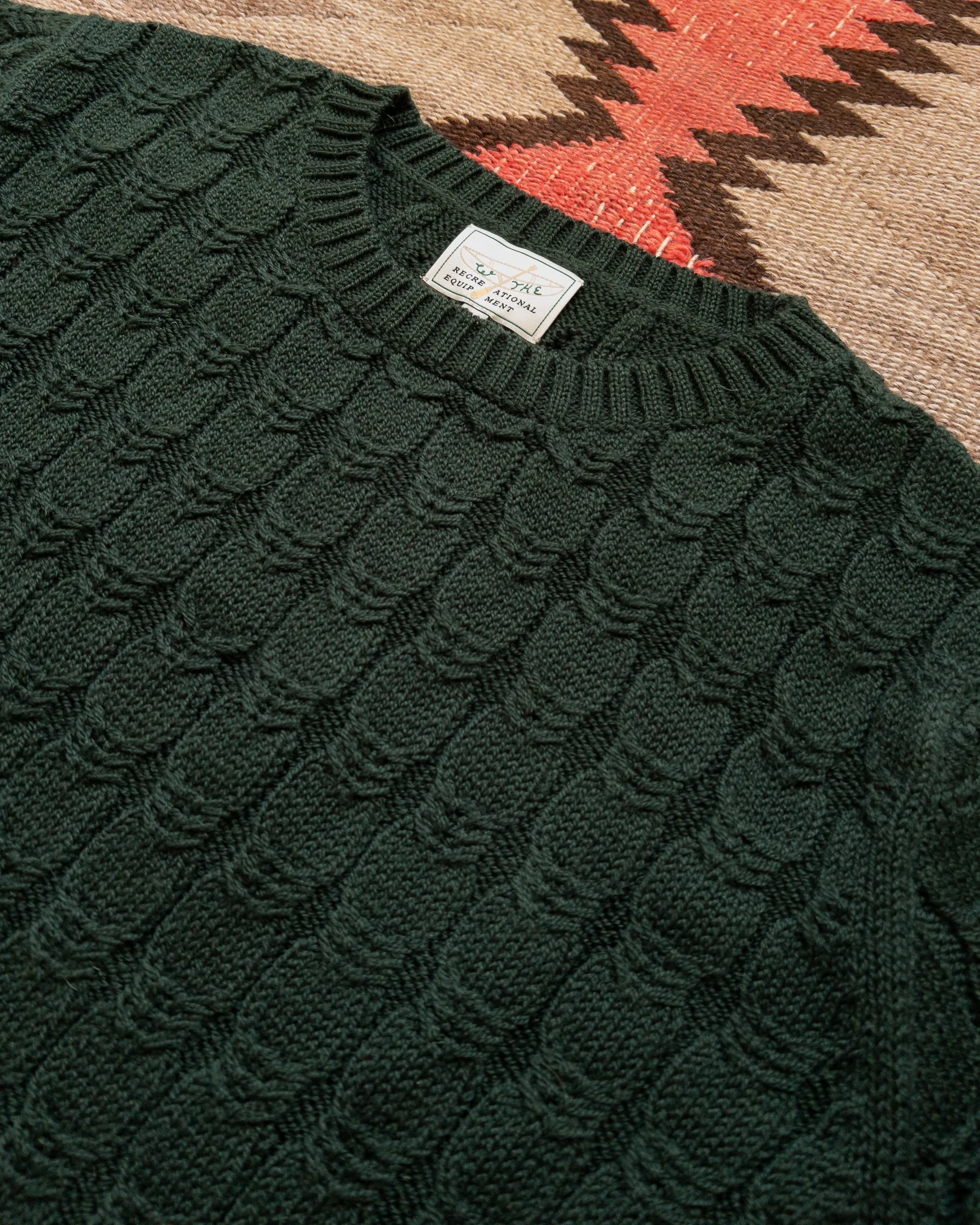 Wythe Highland Cableknit Sweater - Evergreen sold by Private & Co. product image thumbnail 2