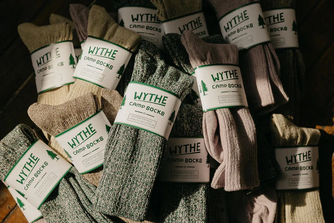 Wythe Recycled Cotton Camp Socks - Yellow Melange sold by Private & Co. product image thumbnail 2