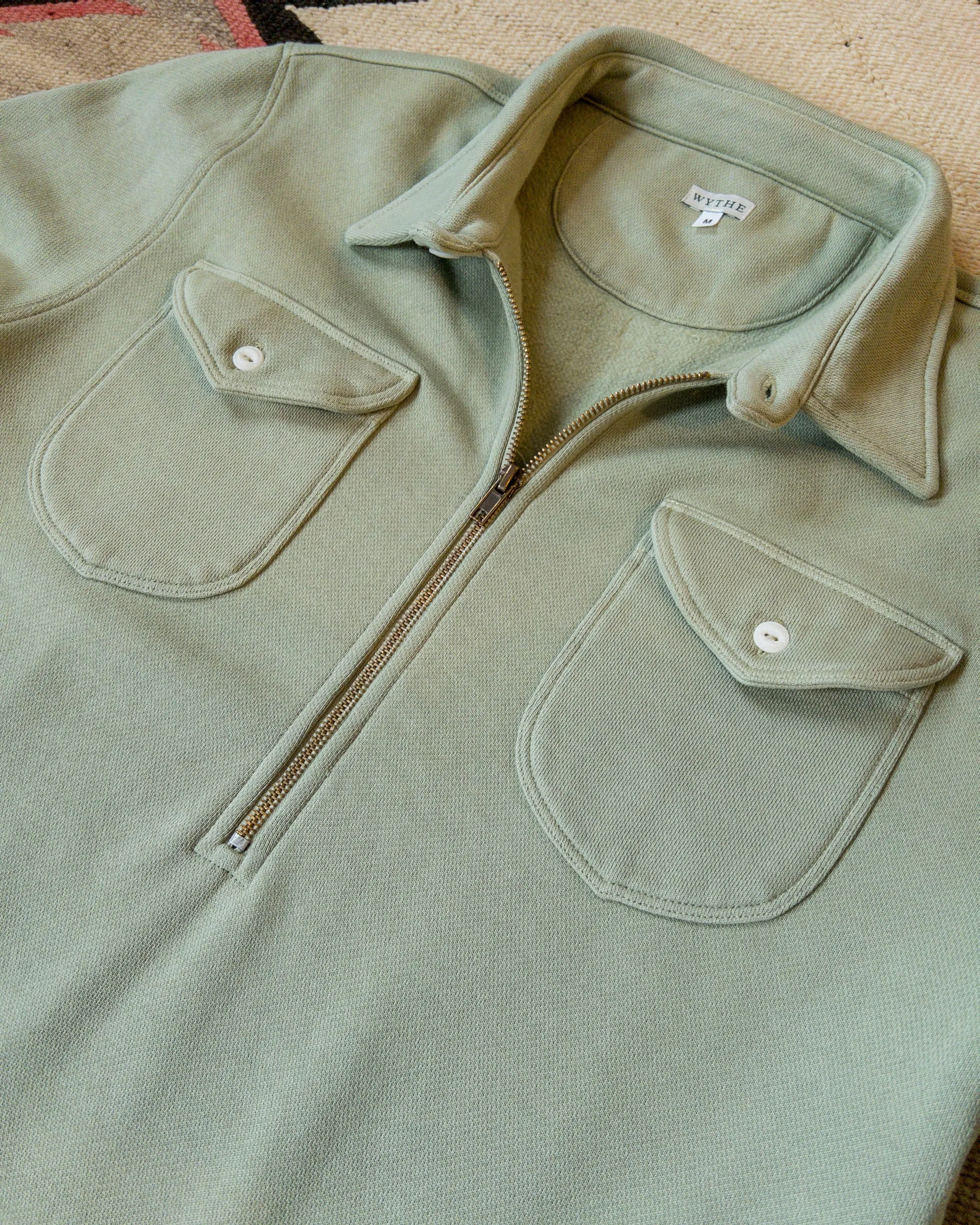 Wythe Half-Zip Sweatshirt - Faded Olive sold by Private & Co. product image thumbnail 2
