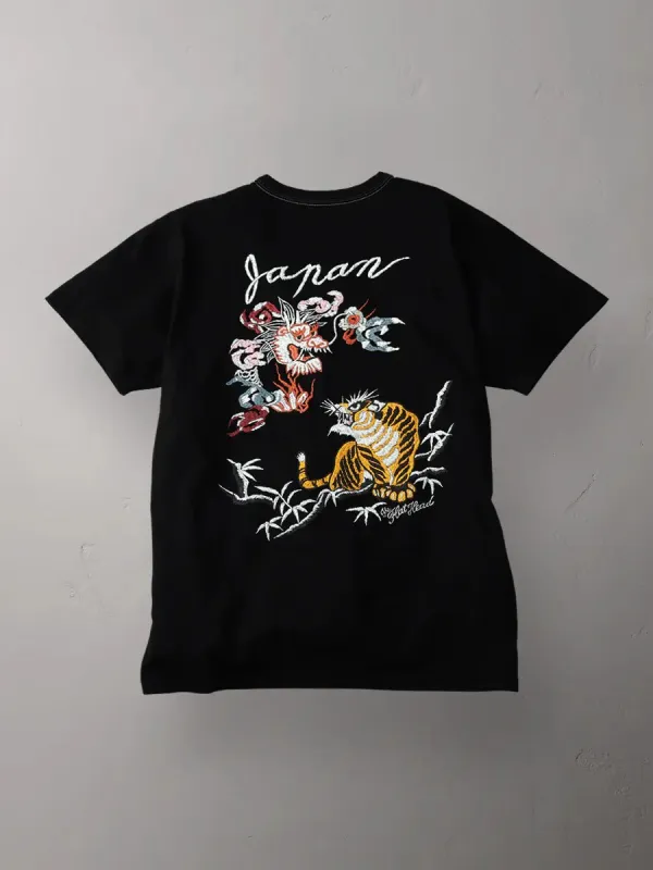 The Flat Head "Dragon & Tiger" Tee [FN-THC-050SP] sold by Private & Co.