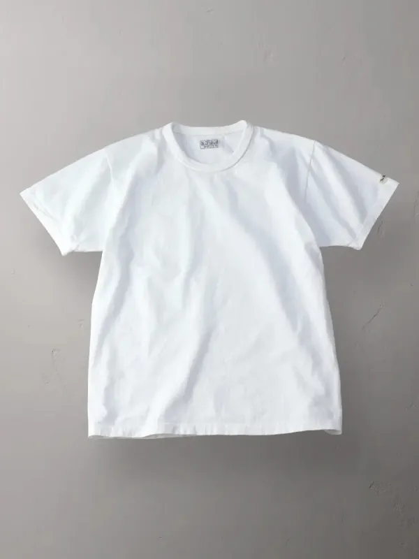 The Flat Head Plain Tee - White [FN-THC-001] sold by Private & Co.