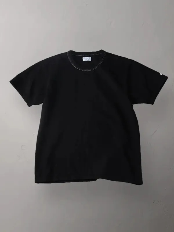 The Flat Head Plain Tee - Black [FN-THC-001] sold by Private & Co.