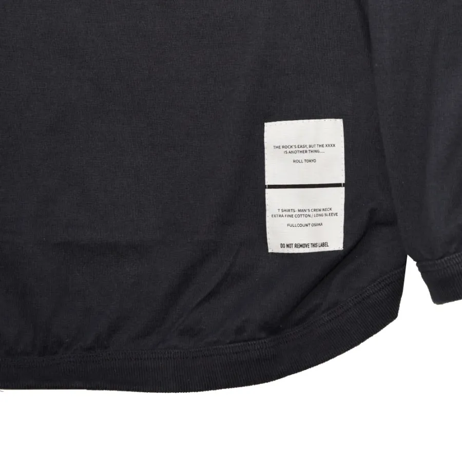 Full Count Flat Seam Heavyweight L/S T-Shirt - Black RL-005 sold by Private & Co. product image thumbnail 3