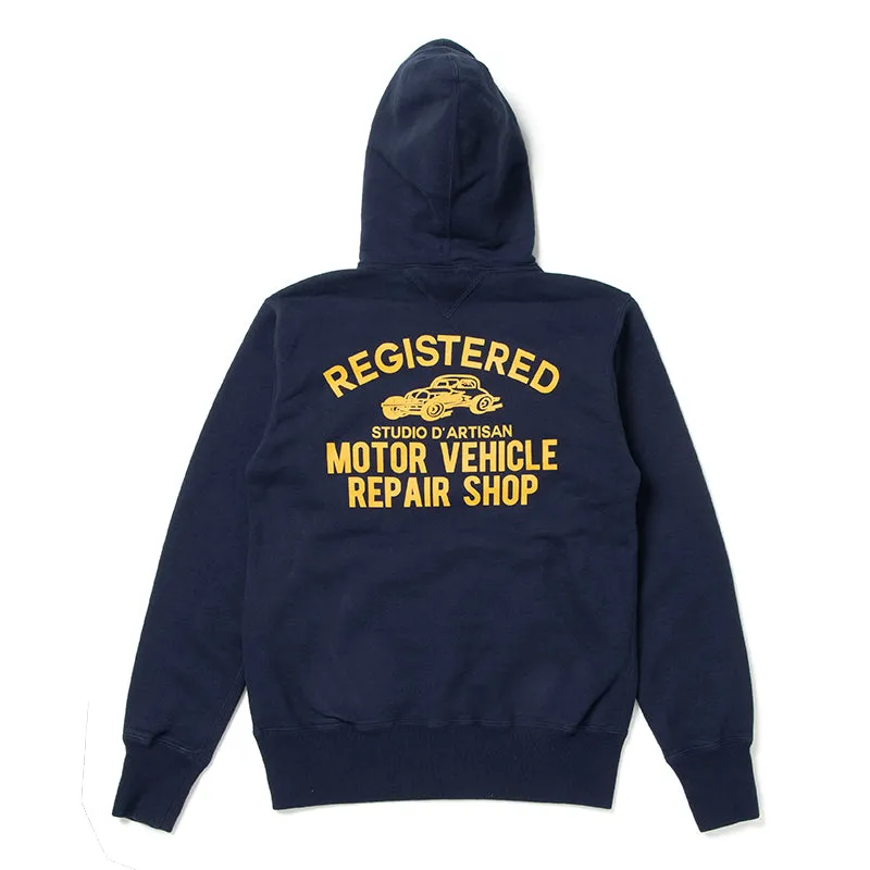 Studio D'Artisan Printed Hoodie - Navy sold by Private & Co.