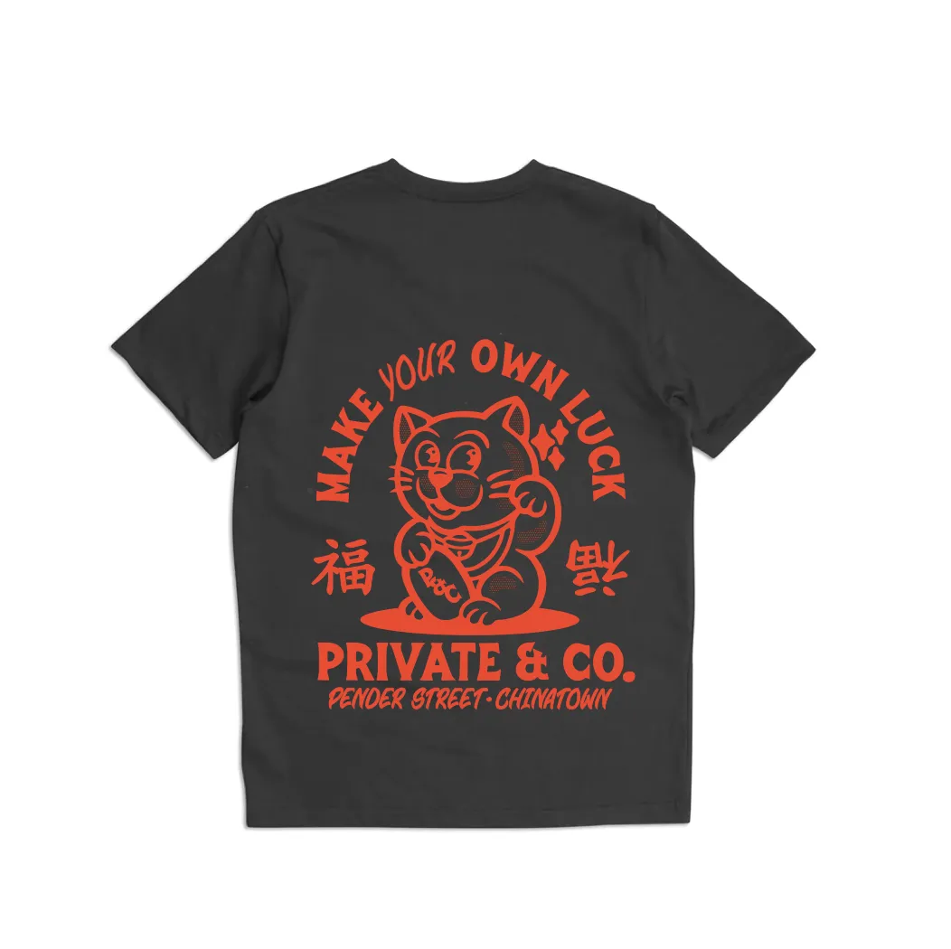 Private & Co. "Lucky Cat" Tee - Black sold by Private & Co. product image thumbnail 2