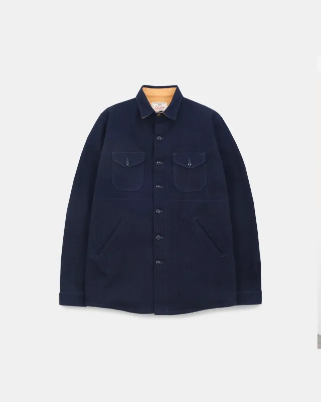 Dehen 1920 - Crissman Overshirt Indigo Sashiko sold by Private & Co.