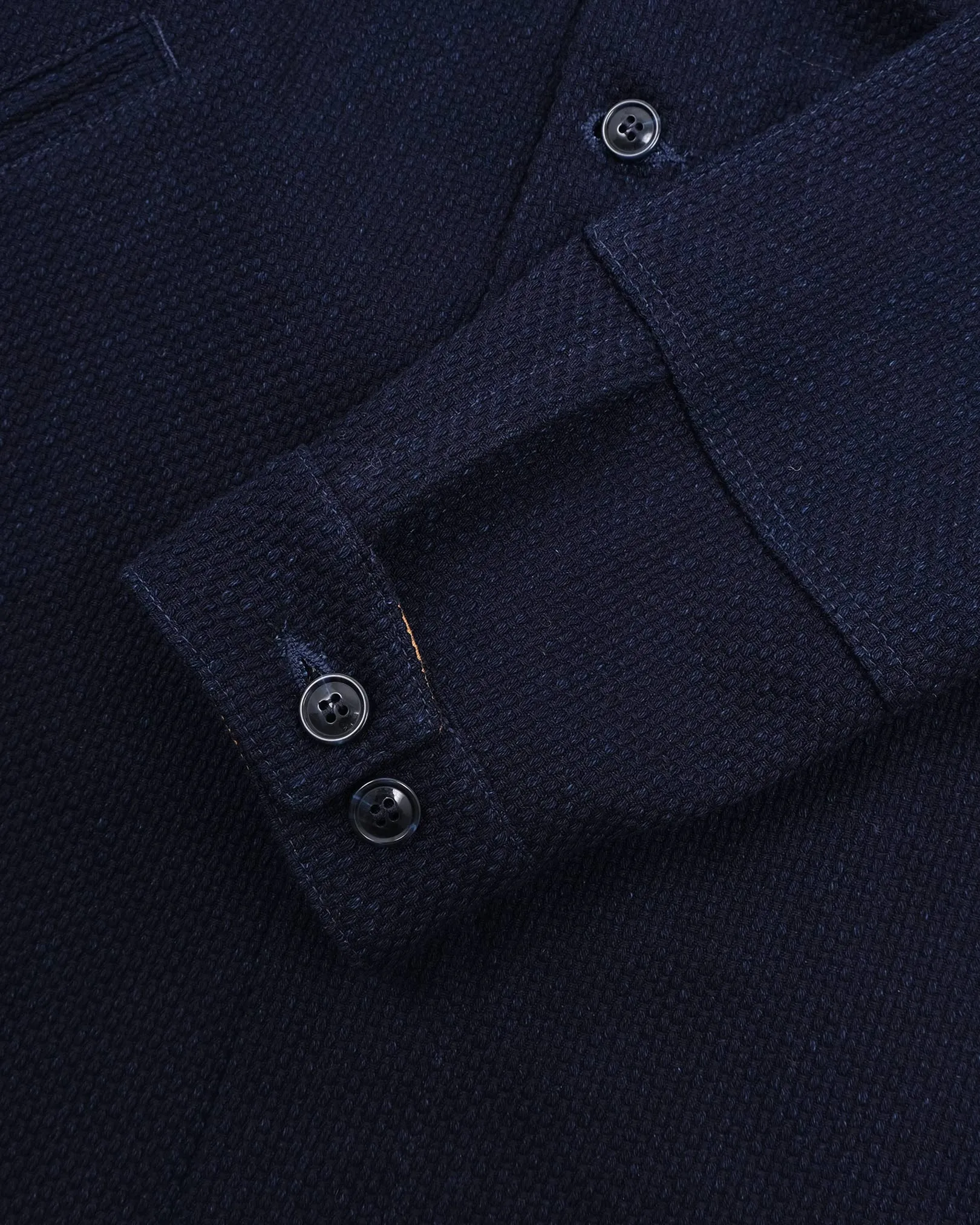 Dehen 1920 - Crissman Overshirt Indigo Sashiko sold by Private & Co. product image thumbnail 4