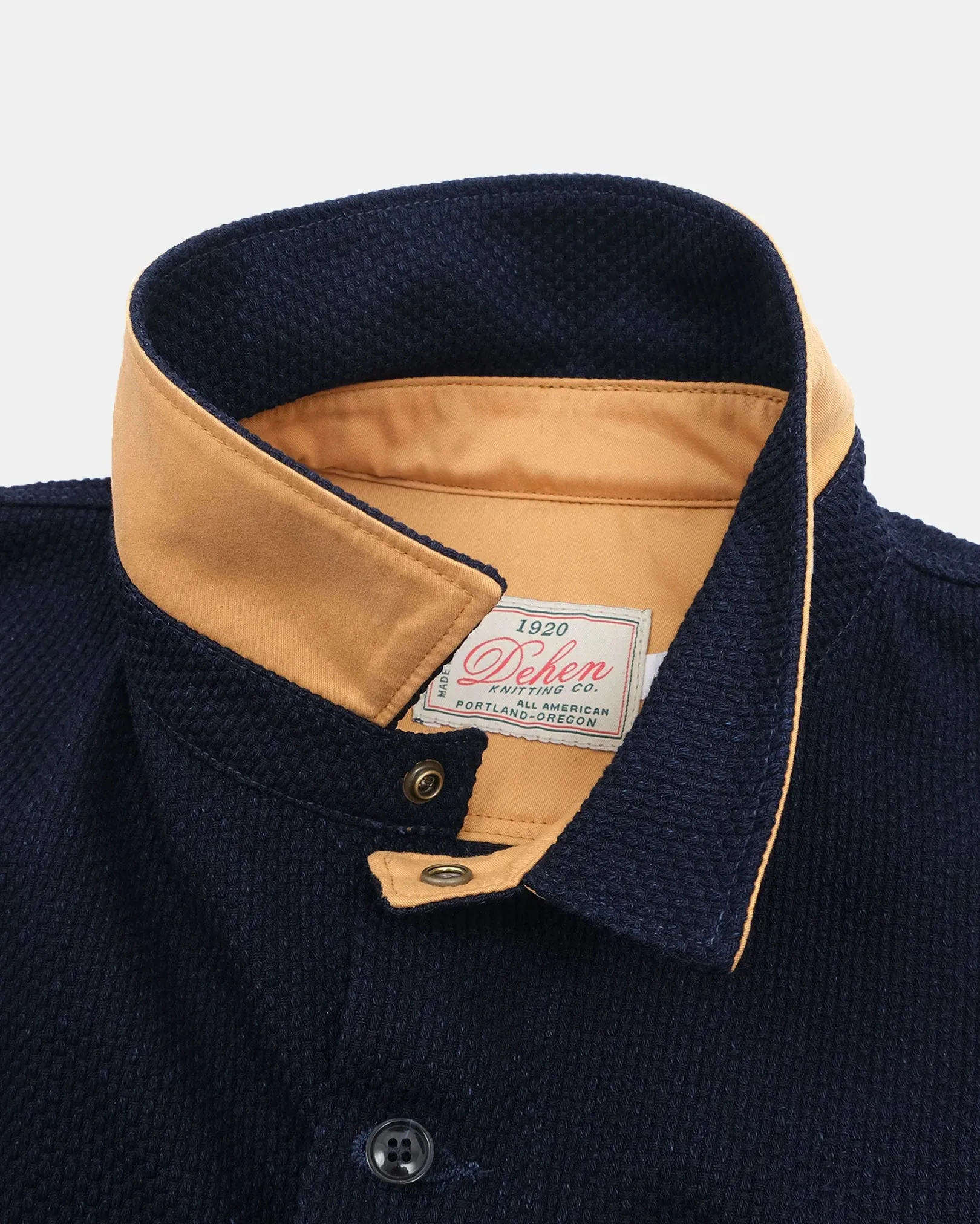 Dehen 1920 - Crissman Overshirt Indigo Sashiko sold by Private & Co. product image thumbnail 3