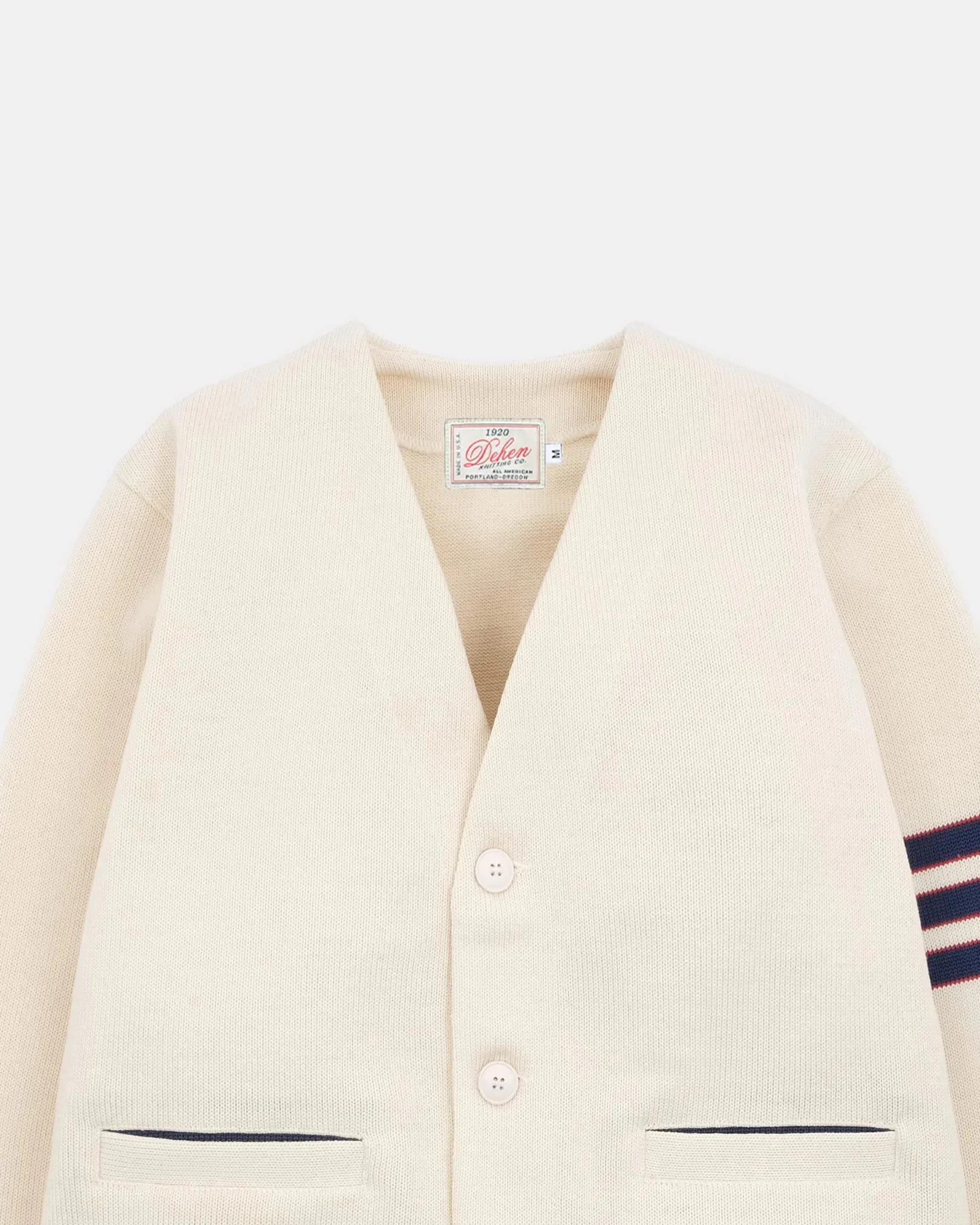 Dehen Slouchy Varsity Cardigan - Off White sold by Private & Co. product image thumbnail 2