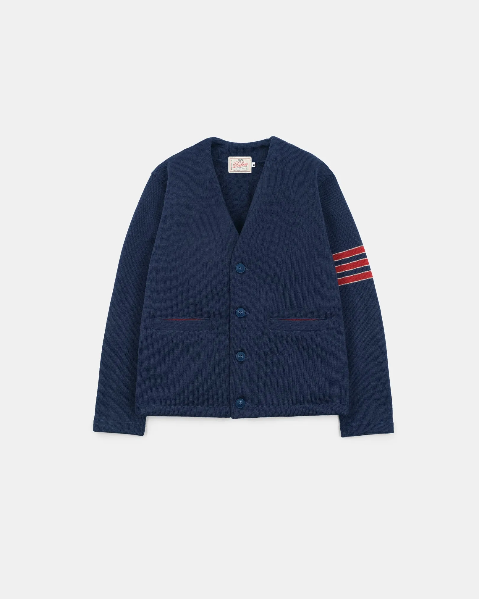 Dehen 1920 - Slouchy Varsity Cardigan Centennial Blue sold by Private & Co.