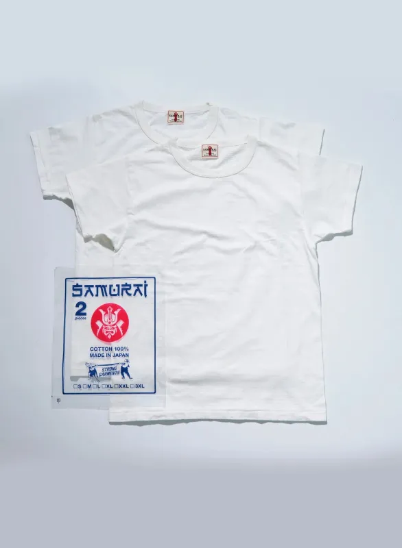 Samurai Crewneck Tee 2-Pack - White [SJ2PST] sold by Private & Co.