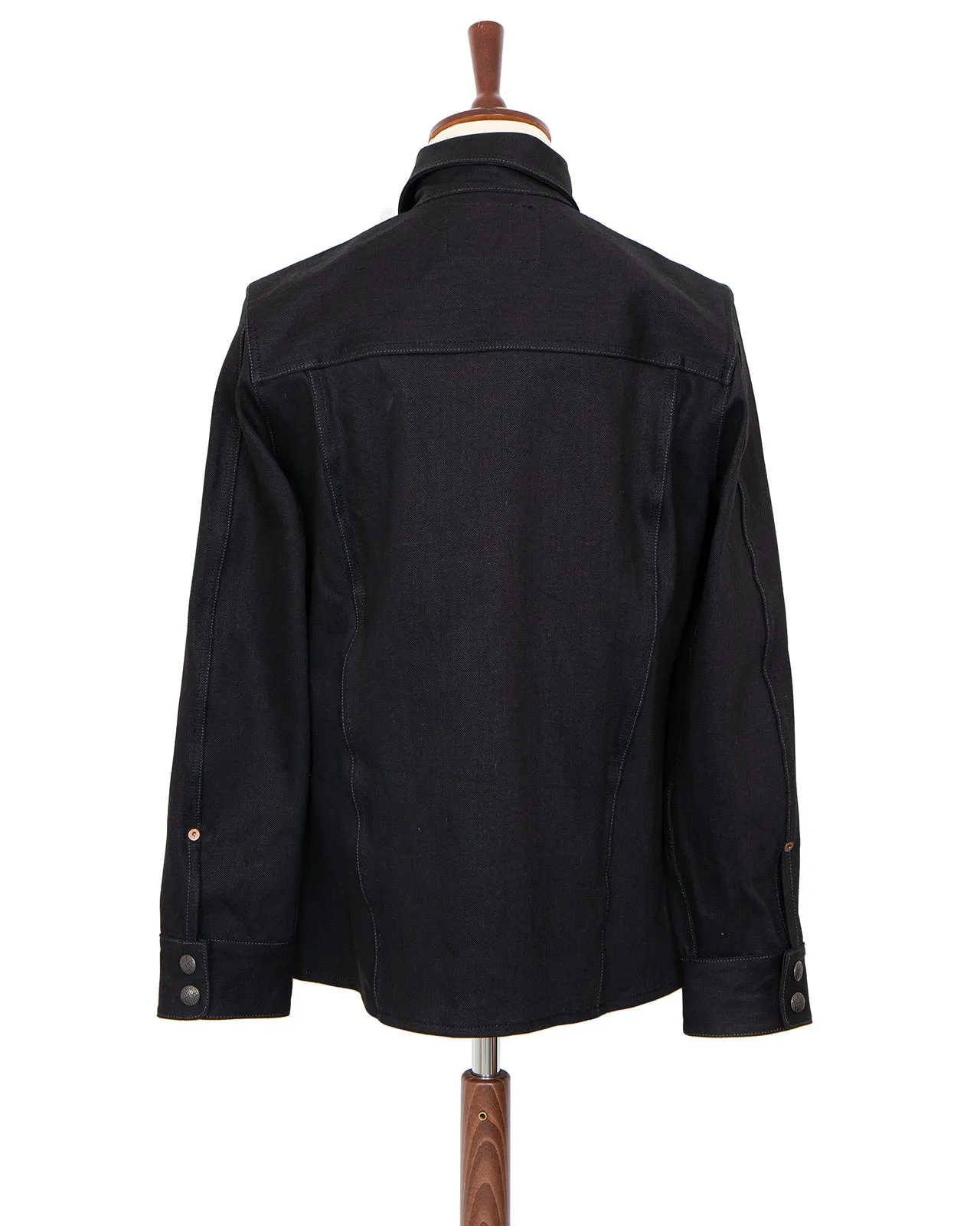 Indigofera Copeland Shirt - Black Wabash Selvedge sold by Private & Co. product image thumbnail 2