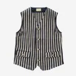 Graph Zero Sashiko Denim Vest - GZ011 sold by Private & Co.