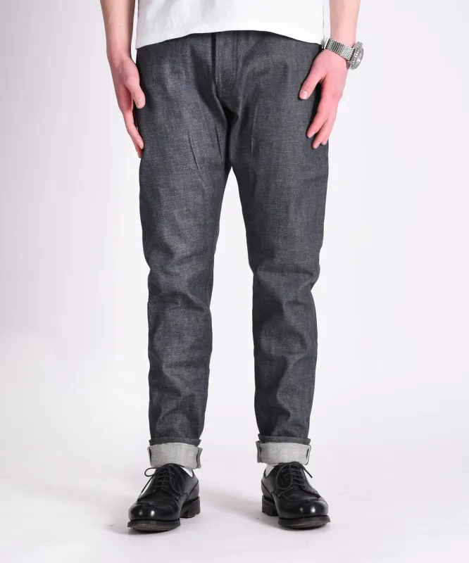 Momo 0405-70G 14oz Selvedge Grey High Tapered Denim sold by Private & Co.