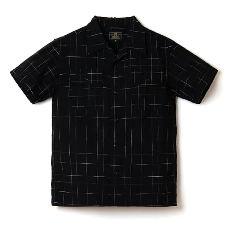 Studio D'Artisan - Kasuri Short-Sleeved Shirt Black [5720] sold by Private & Co.