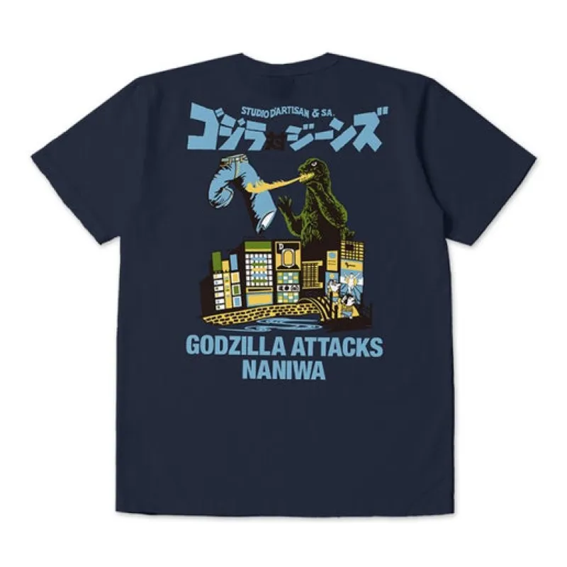 Studio D'Artisan - Godzilla Collaboration T-shirt Navy [GZ-016] sold by Private & Co.