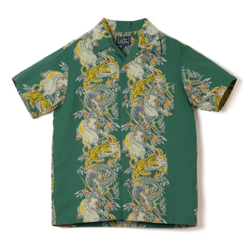 Studio D'Artisan - Tornado Pig Aloha Shirt Green [5721] sold by Private & Co.
