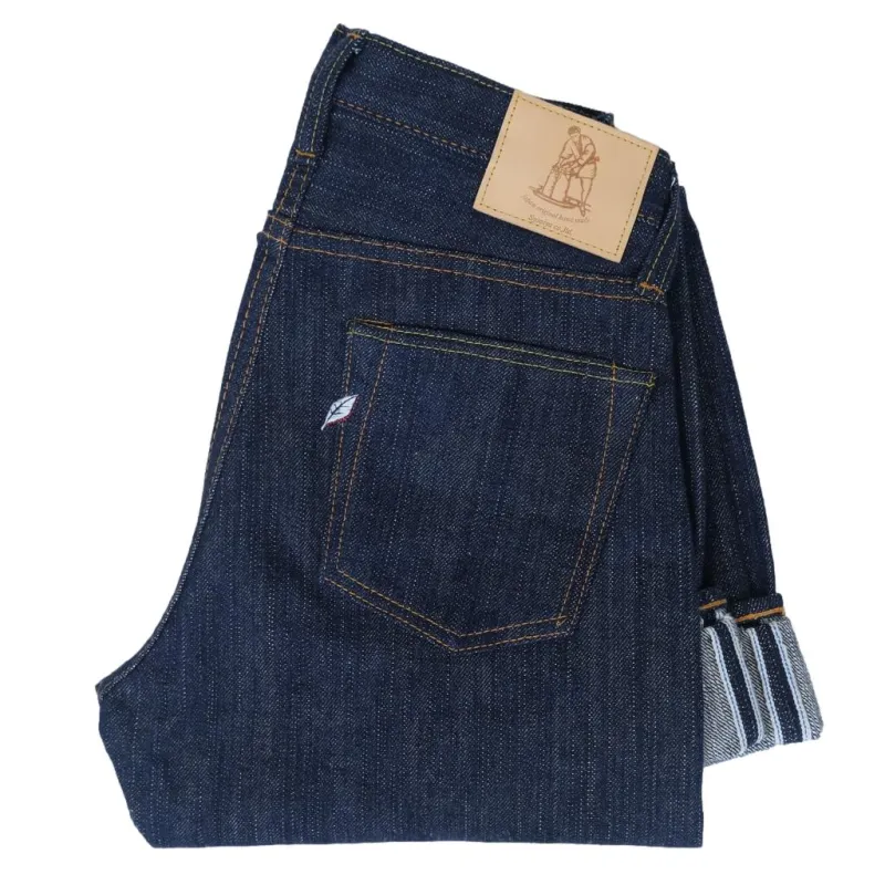 Pure Blue Japan - Woven 15oz Kasuri Denim Jeans Slim Tapered Wash [KS-15oz-013] made by Pure Blue Japan