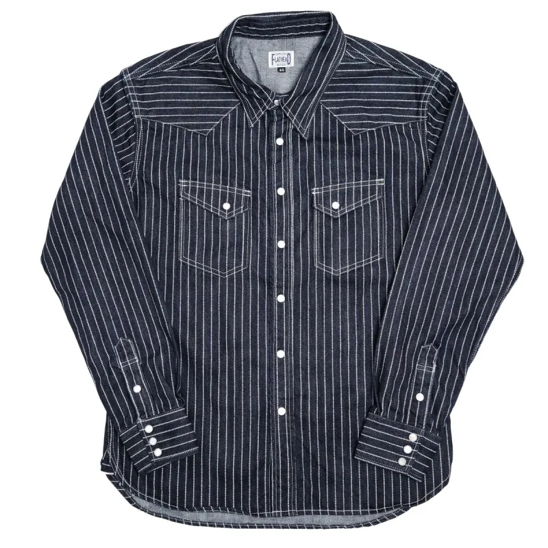 Flat Head - 10oz Wabash Denim Shirt [FN-SDW-701L] sold by Private & Co.
