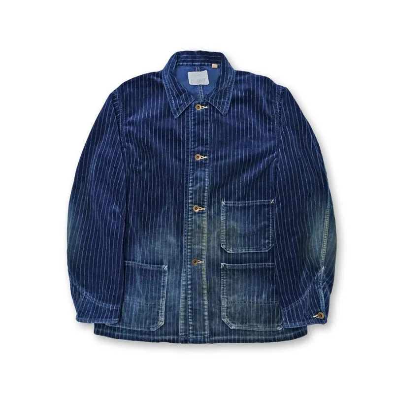 Full Count - Indigo Wabash Corduroy Chore Jacket H.W [2015HW-11] sold by Private & Co.