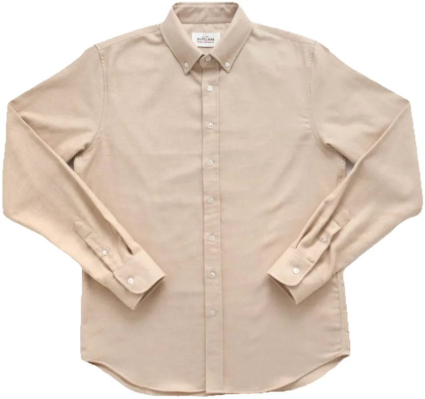 Outclass – Ivory Twill Flannel Classic Shirt [2371] sold by Private & Co.