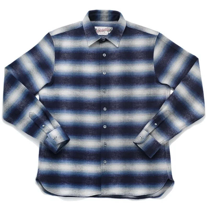 Outclass - Blue Shadow Plaid Blanket Shirt [2355] sold by Private & Co.