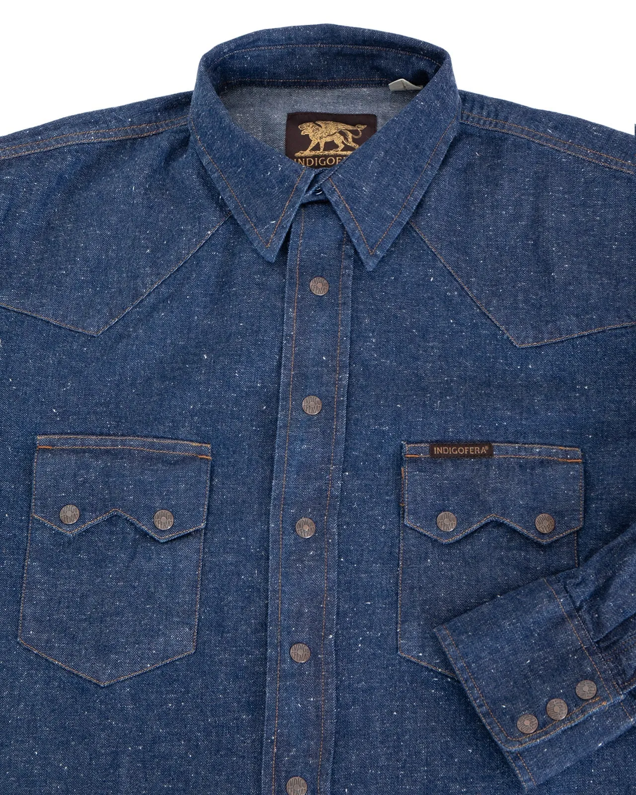 Indigofera Ryman Denim Shirt - Neppy Denim sold by Private & Co. product image thumbnail 3