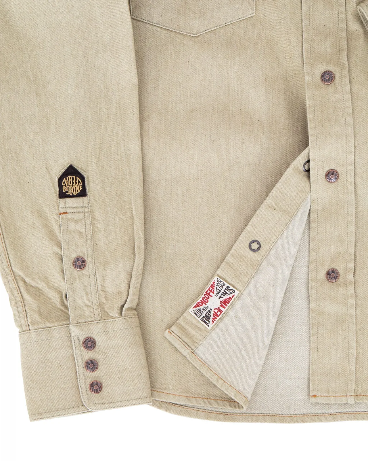 Indigofera - Ryman 13W White Corduroy Western Shirt sold by Private & Co. product image thumbnail 4