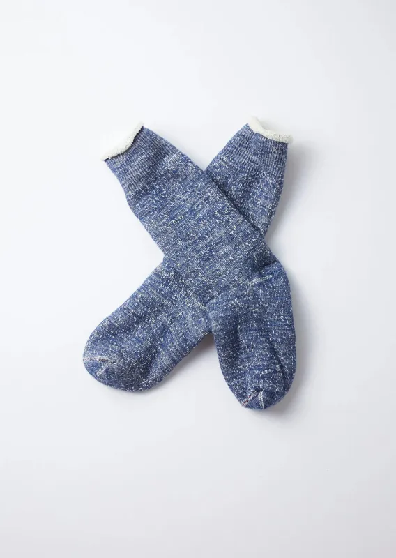 Rototo Double Face Crew Socks - Deep Ocean [R1001] sold by Private & Co.