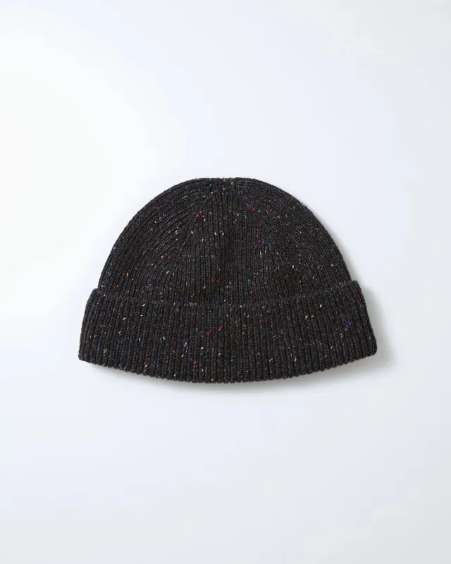 Rototo Nep Yarn Seamless Toque - Black [R5142] sold by Private & Co.