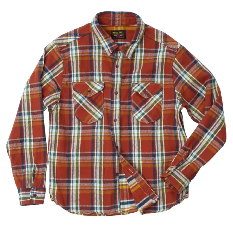 UES Heavy Flannel Shirt - Red [502553] sold by Private & Co.