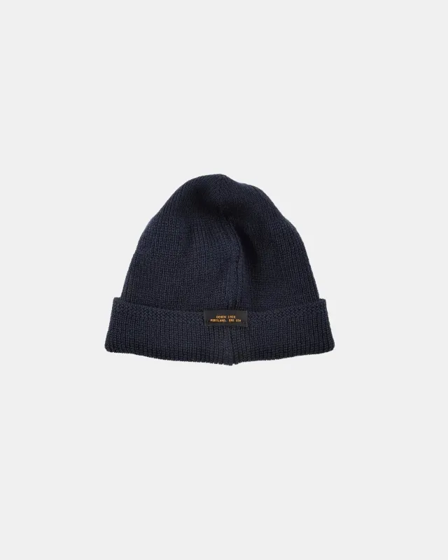 Dehen Wool Knit Watch Cap - Dark Navy [WKC001] ON PREORDER* sold by Private & Co.