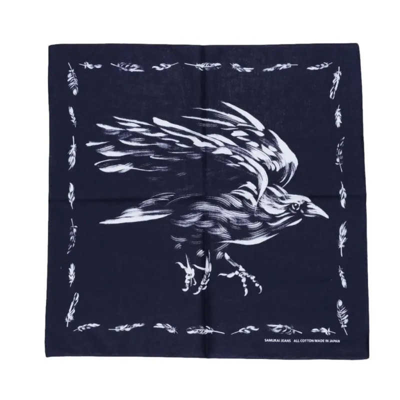 Samurai Yatagarasu Crow Bandana - Blue [SJ-BANDANA-02] sold by Private & Co.