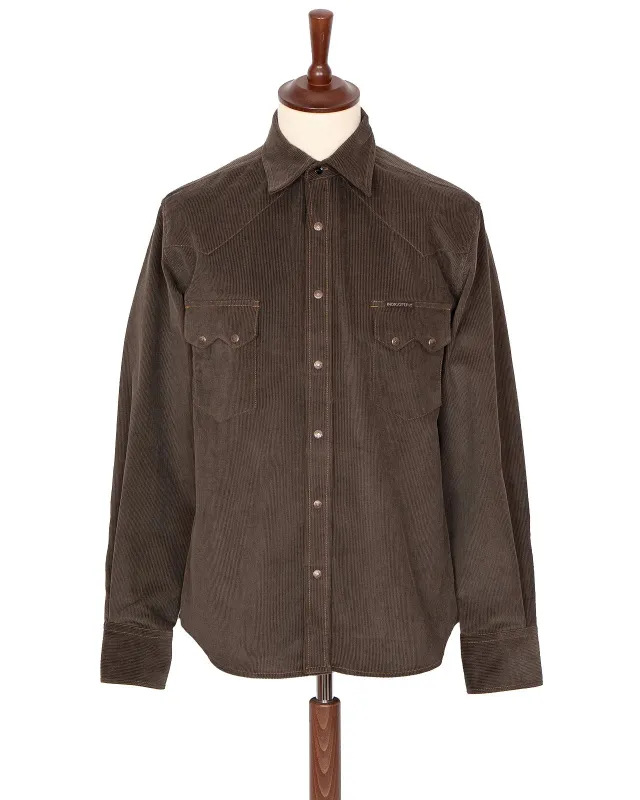 Indigofera - Ryman Corduroy Shirt Dark Brown made by Indigofera