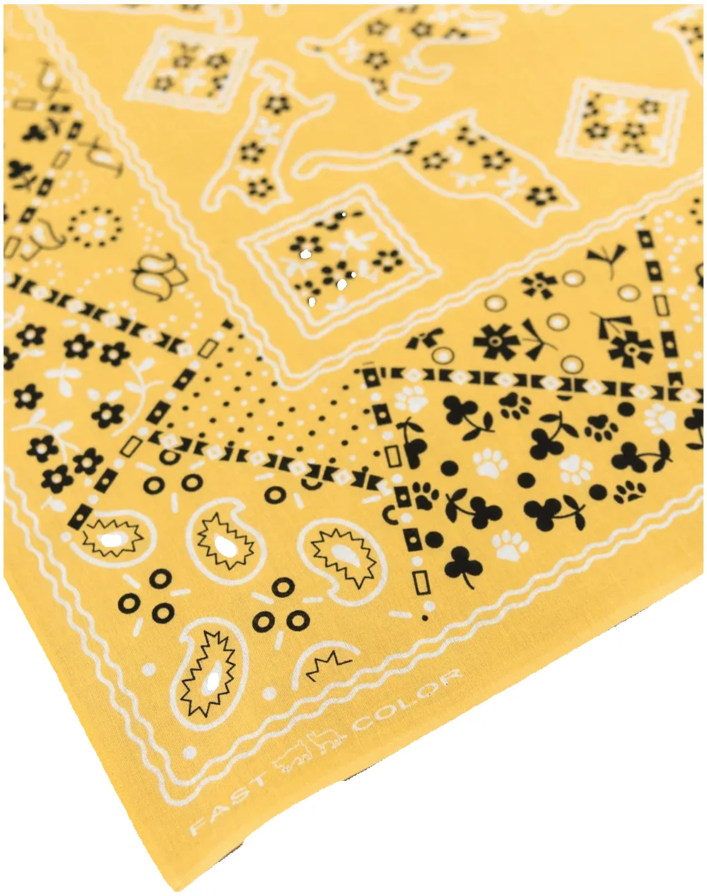 TCB Two Cats Bandana - Yellow sold by Private & Co. product image thumbnail 4