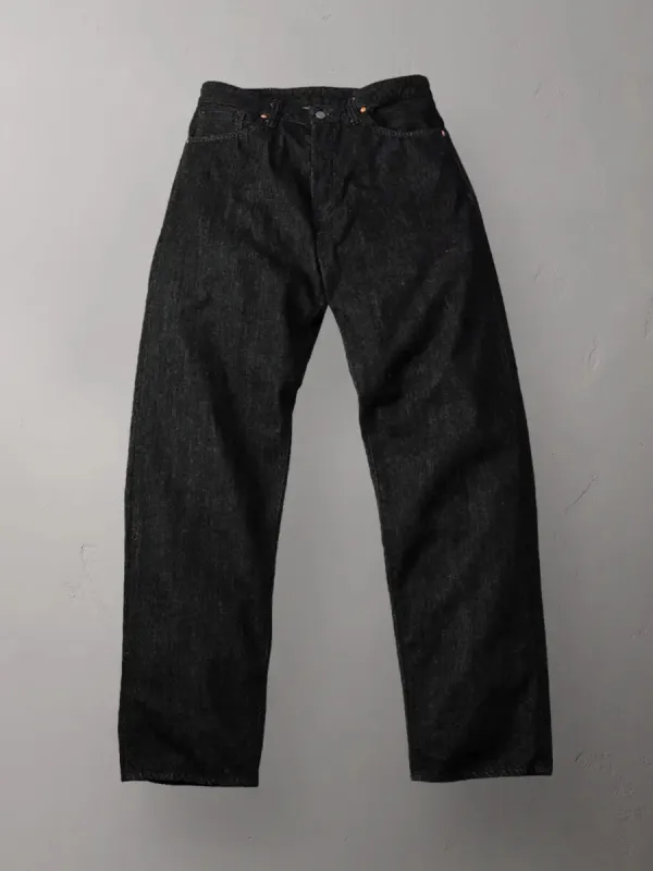 The Flat Head 12.5oz Wide Taper Jeans - Black [FN-PA-DB004] sold by Private & Co.