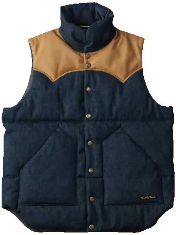 The Flat Head - 12.5oz Denim Puff Vest [FN-OJ-DPV001] ON PREORDER* sold by Private & Co.
